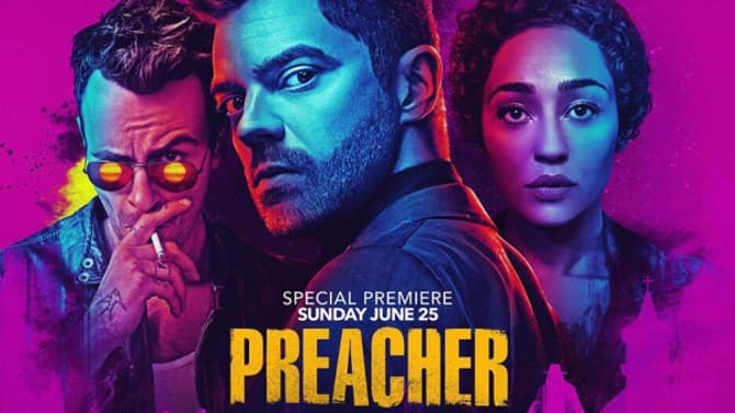 PREACHER Season 2 Character Banners Spotlight Our Trio Of Returning Antiheroes: Jesse, Tulip And Cassidy