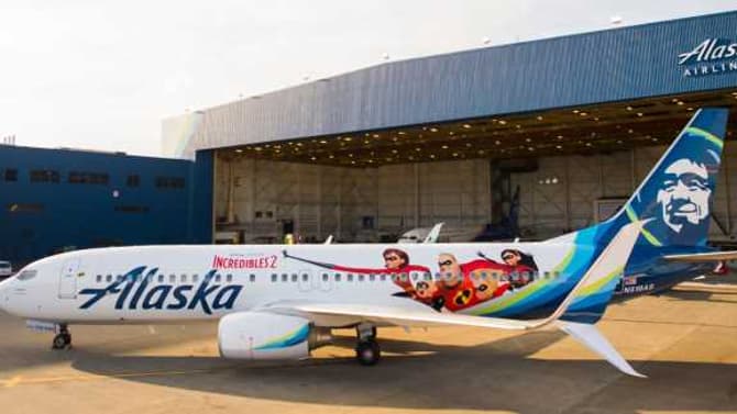 INCREDIBLES 2-Themed Plane From Alaska Airlines Revealed; Teases Jack-Jack's Nemesis