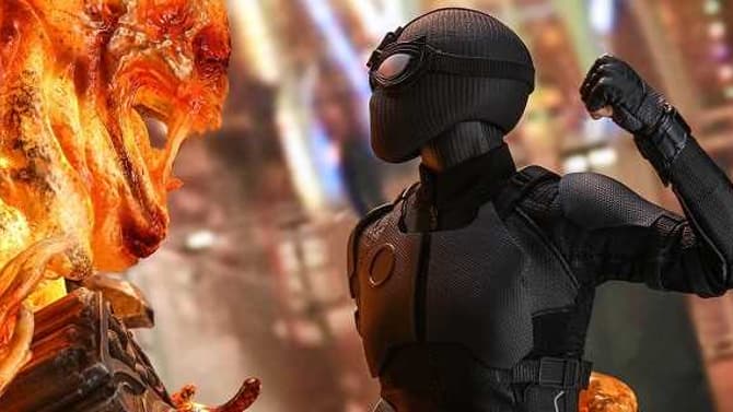 SPIDER-MAN: FAR FROM HOME Hot Toys Figure Shows Off The Stealth Suit And A Battle With Molten Man