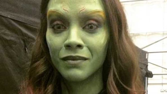 GOTG Star Zoe Saldana Teases Gamora's VOL. 3 Return With Throwback BTS Photo