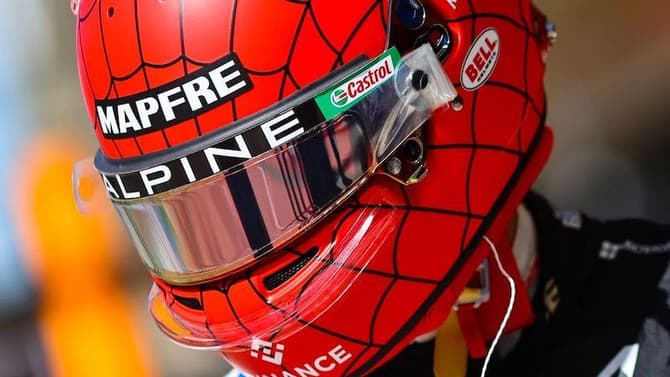 Formula 1 Driver Esteban Ocon Dons An Amazing SPIDER-MAN Inspired Helmet For This Weekend's U.S. Race