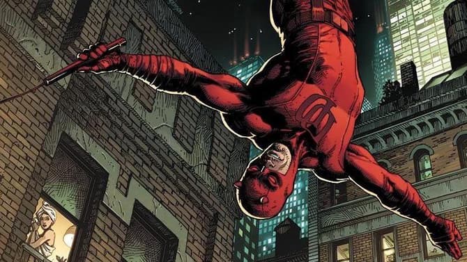 DAREDEVIL: BORN AGAIN Set Photos And Video Show Comic-Accurate Pose And The Hero Swinging Through The Sky