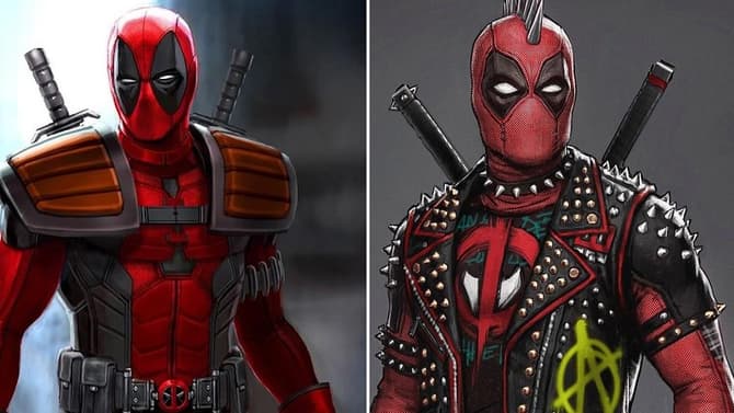 DEADPOOL & WOLVERINE Concept Art Reveal Deadpool's Rob Liefeld-Inspired Suit And Another Scrapped Variant