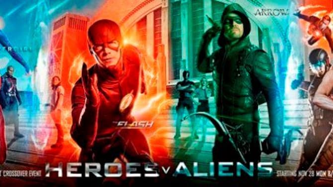 The DCTV Heroes Come Together On Four New Posters For The HEROES V ALIENS Crossover Event: &quot;Invasion!&quot;